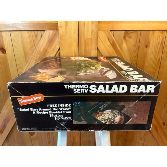 Vintage Thermo Serv Lazy Susan Style Salad Bar Carousel & Condiment Bowls - Picture 9 of 13